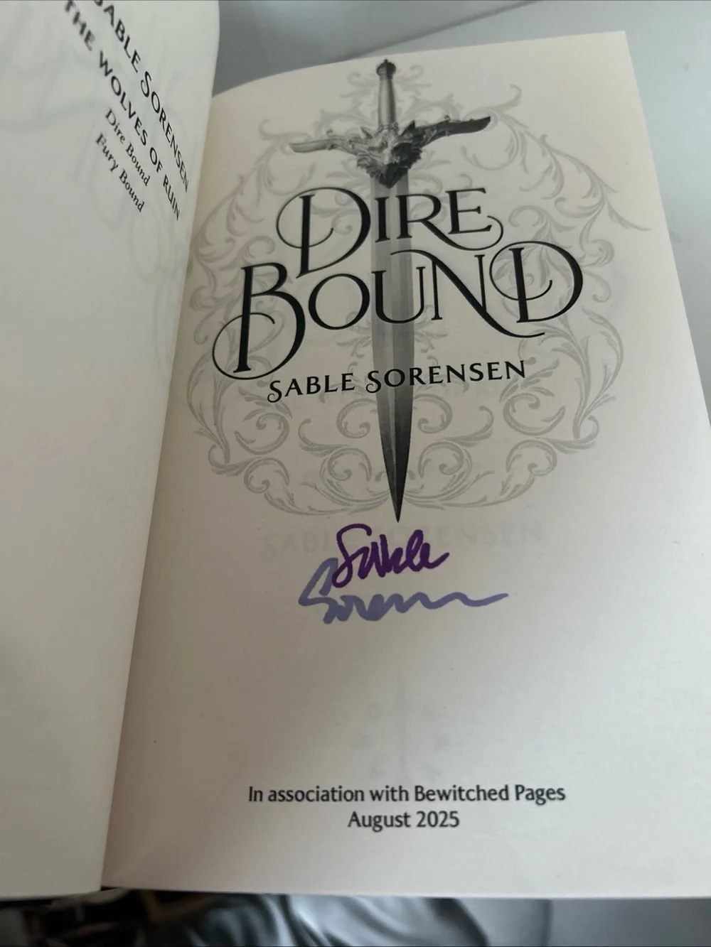 Fury Bound  Dire Bound Bewitched pages Hardcover Book set limited edition
